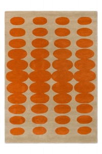 Exkluzivní vlněný koberec Orla Kiely Optical Oval Orange